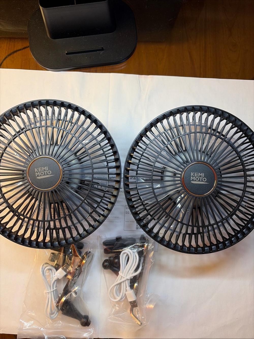 Golf Cart Magnetic Fan 2 Pack 8 Inch 6-Speed Light Modes
